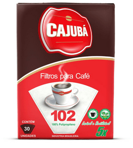Filtro de Café Cajubá 102 – 30 unidades