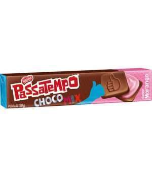 Biscoito Passatempo Recheado Choco Mix Morango -130g