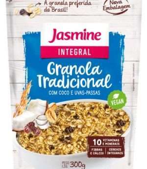 Granola Integral Jasmine com Coco e Uva Passa – 300g
